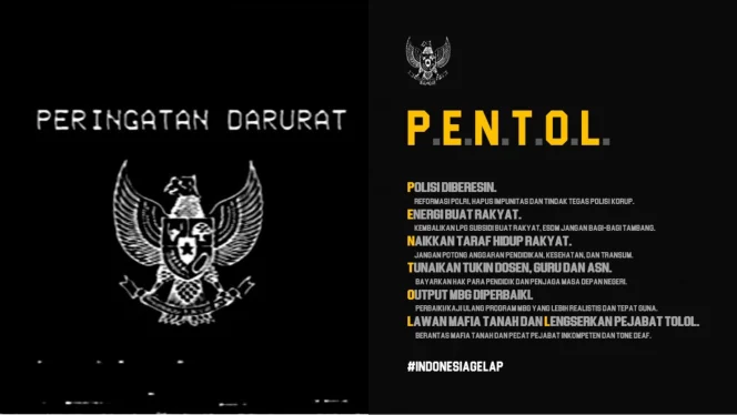 
					Ilustrasi Peringatan Darurat PENTOL. (Sosial media)