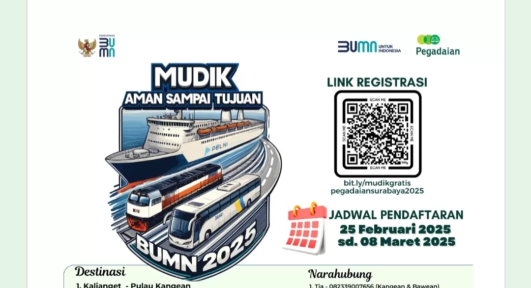 Mudik Gratis PT Pegadaian Kembali Digelar, Cek Syarat dan Rutenya!