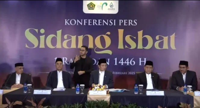 
					Sidang isbat penetapan 1 Ramadan 1446 H. (YouTube Kemenag RI)