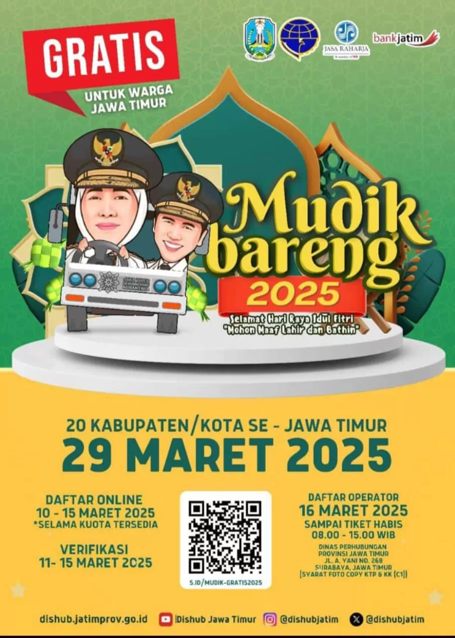 Pemprov Jatim Gelar Mudik Gratis 2025, Siapkan Ribuan Seat untuk Warga