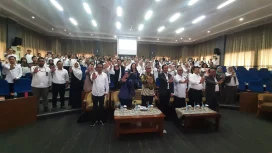 Ketua KPK, Setyo Budiyanto menjadi pemateri dalam Sosialisasi Penguatan PIEPTN dan Pengendalian Gratifikasi di FEB UB, Senin (21/7/2025). (Shelly/VOJ)