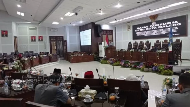 
					Tujuh Fraksi DPRD Kota Malang Soroti Serapan Anggaran hingga Fasilitas Porprov dalam Rapat Paripurna Pertanggungjawaban APBD 2024. (Ist)