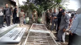 Perobohan pagar Pasar Gadang. (Ist)