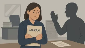 Ilustrasi penahanan ijazah. (VOJ)