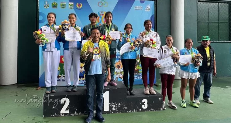 Tiga Medali Diraih Tim Tenis Kota Malang di Porprov Jatim 2025