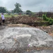 Lokasi pohon beringin yang kini telah dicor pasca ditebang