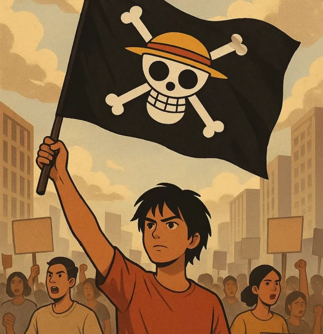 
					One Piece, jadi simbol aktivisme Gen Z
