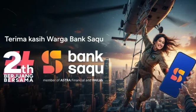 
					Bank Saqu Catat 3,2 Juta Lebih Nasabah di Tahun Kedua