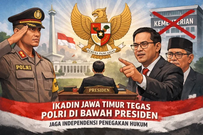 
					IKADIN Jatim Nilai Posisi Polri di Bawah Presiden Kunci Independensi Penegakan Hukum