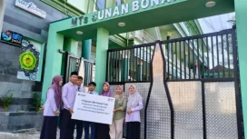 Program CSR BRI diwujudkan melalui bantuan renovasi fasilitas belajar MTs Sunan Bonang, Pujon, guna mendukung kenyamanan dan kualitas kegiatan belajar mengajar siswa.
