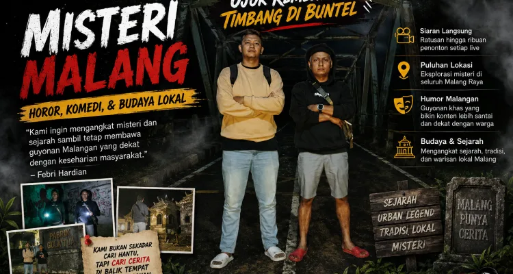 Dari Konten Misteri hingga Sejarah Malang, Misteri Malang Bangun Komunitas Penonton Lewat Gaya Khas “Ojok Kemendel Timbang Di Buntel”