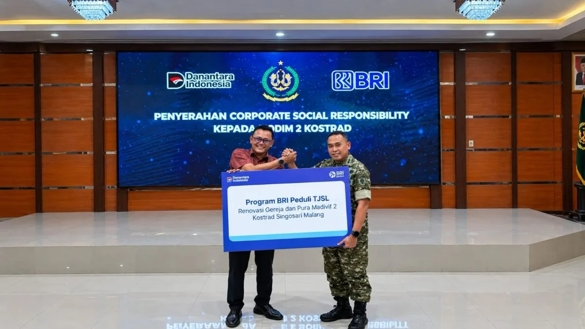 BRI Malang Kawi Bersinergi dengan Divisi Infanteri 2/Kostrad untuk Renovasi Gereja dan Pura